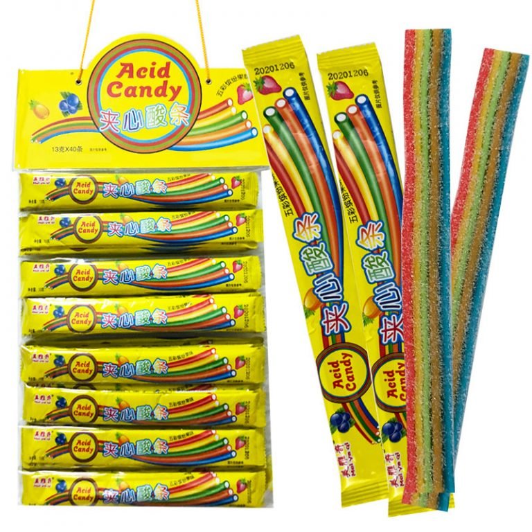 Wholesale Rainbow Sour Belts Candy Candy Manufacturer