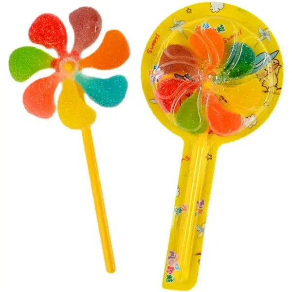 Gummy candy toy fan lollipop