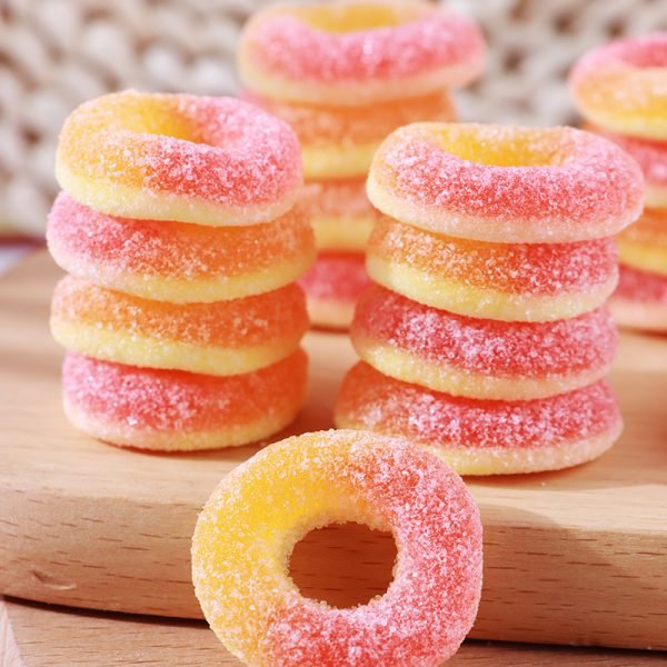 peach gummy rings
